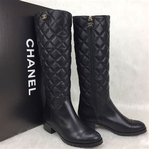 chanel quilted lambskin high boots|chanel high boots 2021.